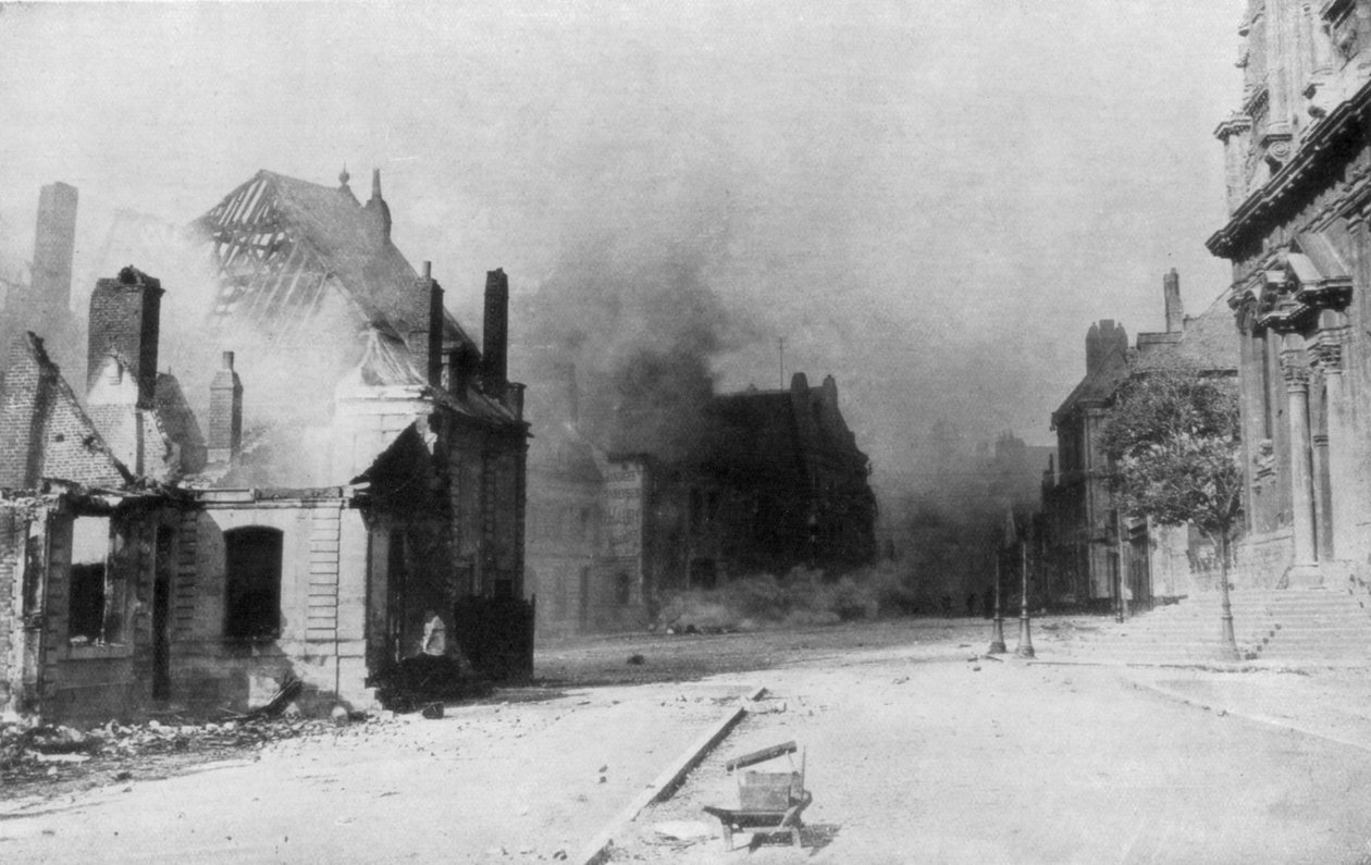 Ruiny Cambrai, Francie, první světová válka, 1918 od Unbekannt