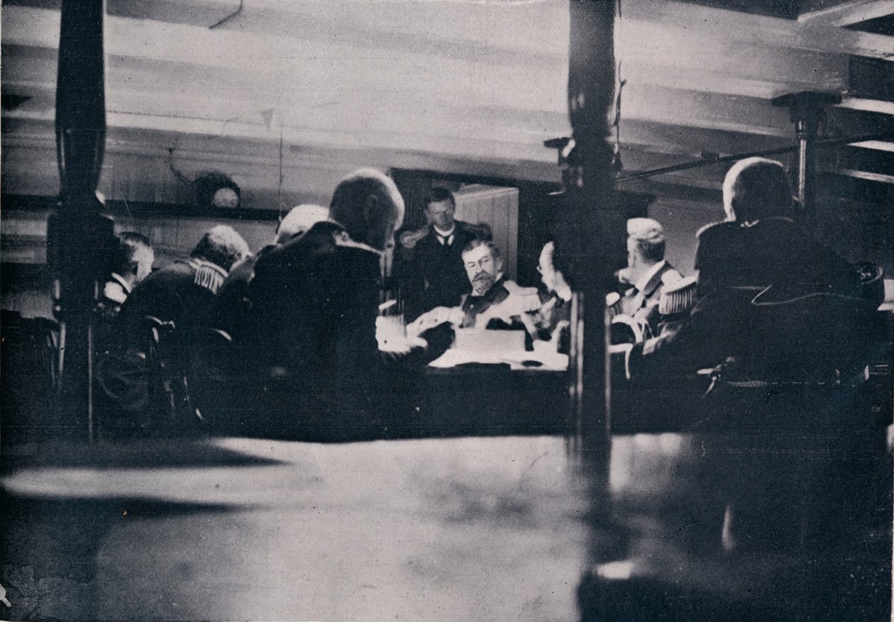 Scéna o vítězství během válečného soudu, 1906 od Unbekannt