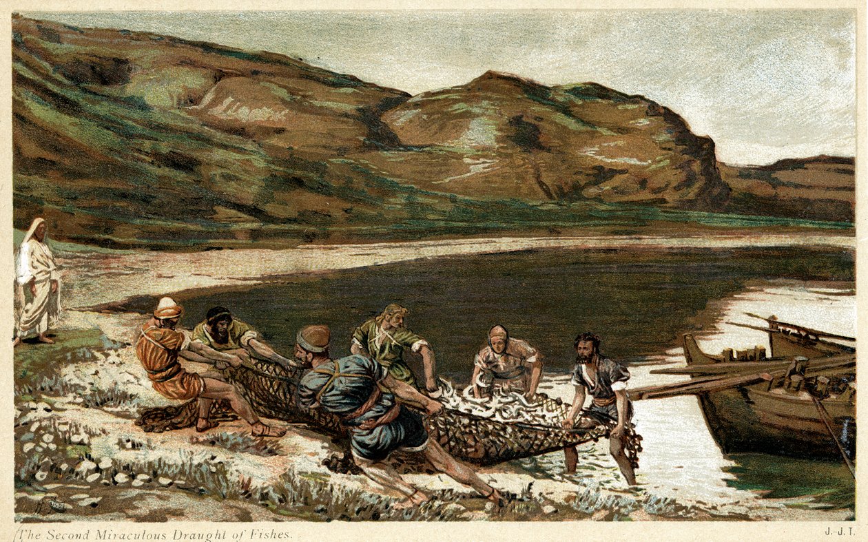 Druhý zázračný návrh ryb, c1890 od Unbekannt