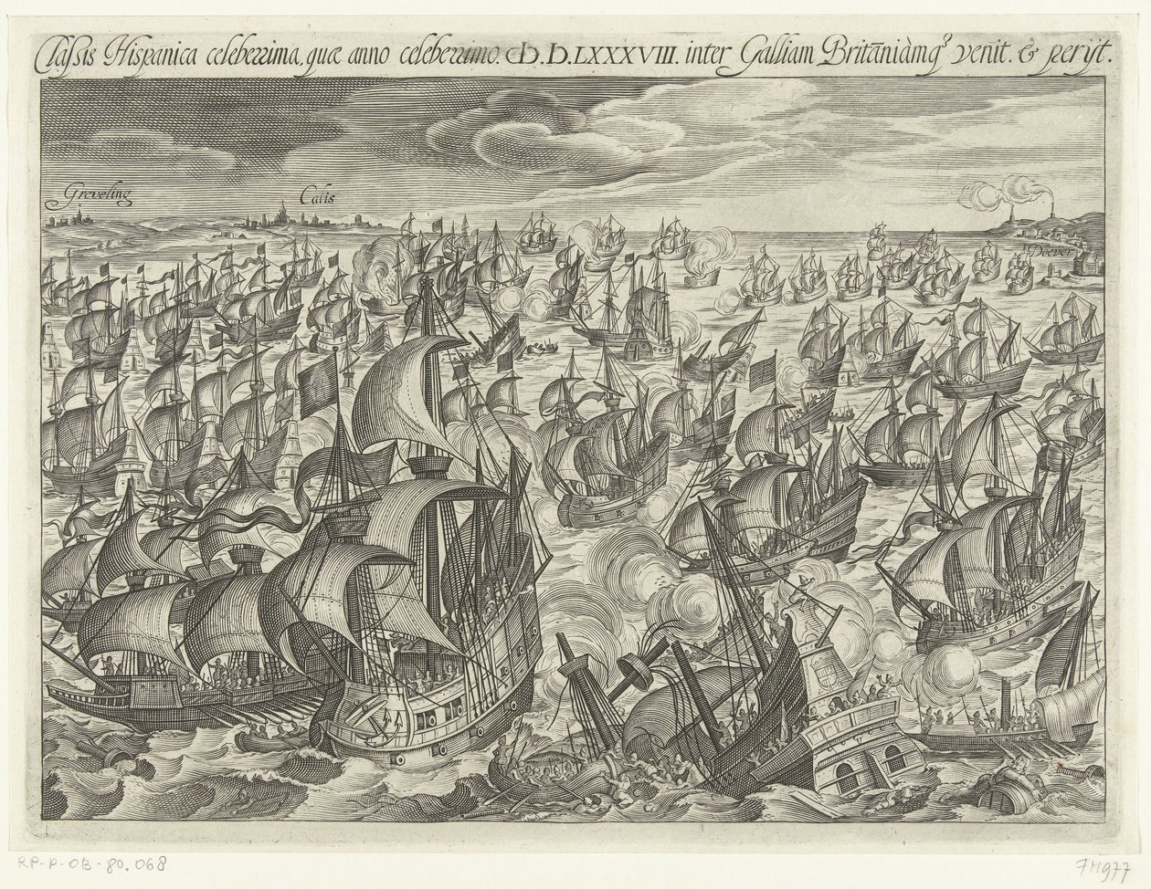 Potopení španělské armády v roce 1588, 1601 od Unbekannt
