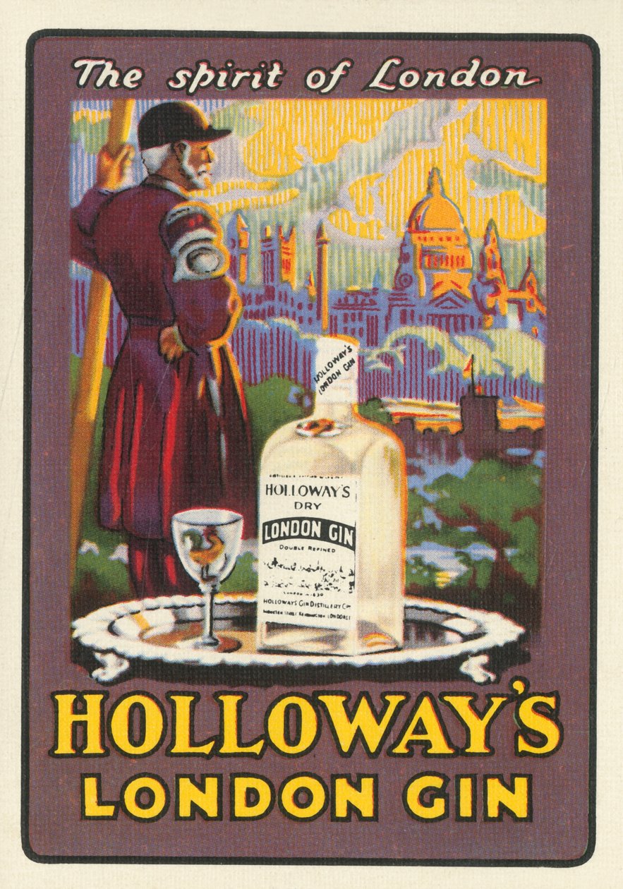 Duch Londýna - Holloways London Gin, 30. léta 20. století. od Unbekannt