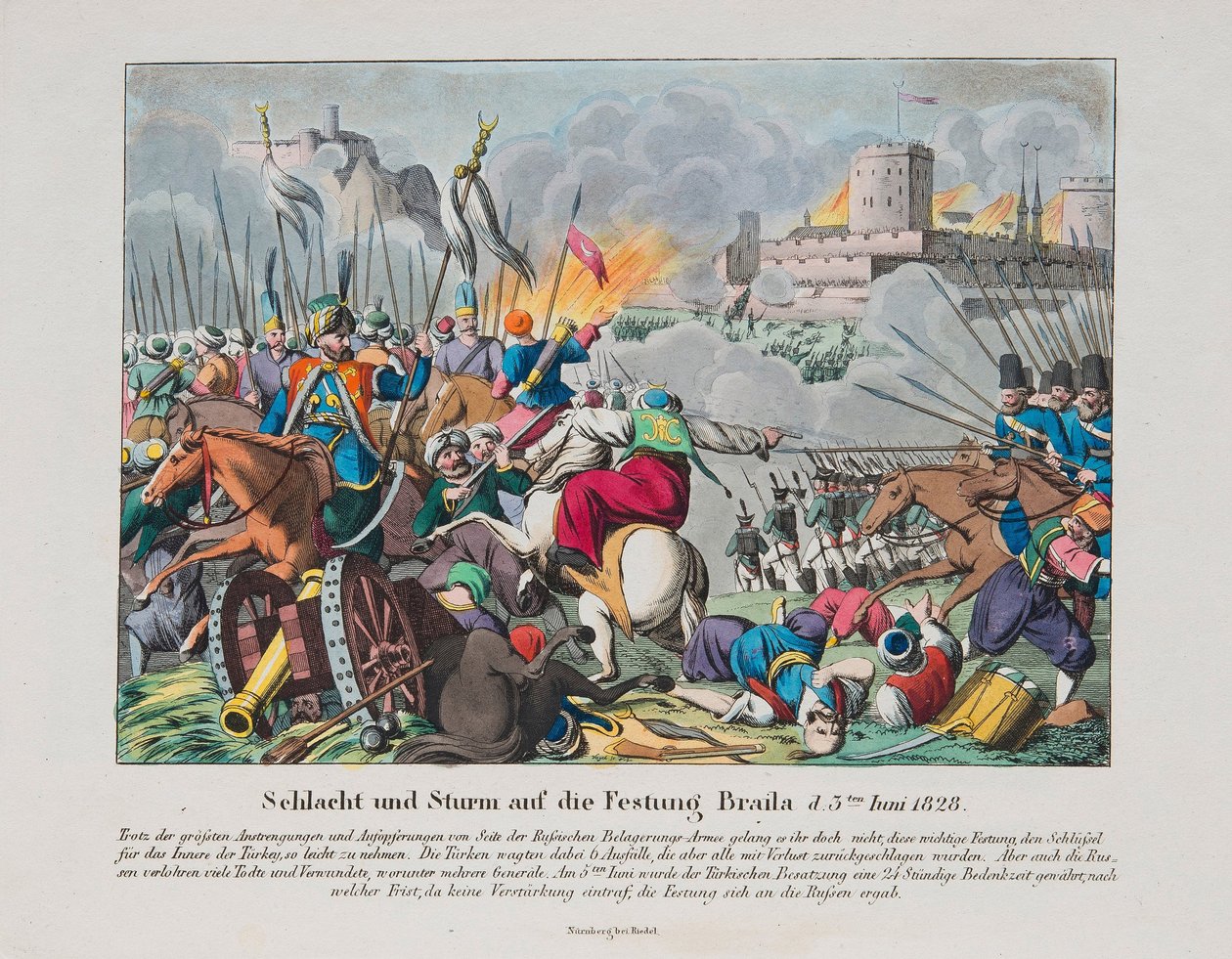 Útok na pevnost Brailov 15. června 1828, c. 1830 od Unbekannt