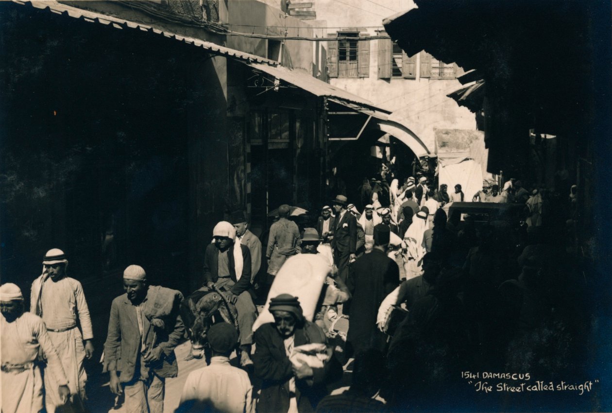 Ulice zvaná rovná, Damašek, Sýrie, 1936 od Unbekannt