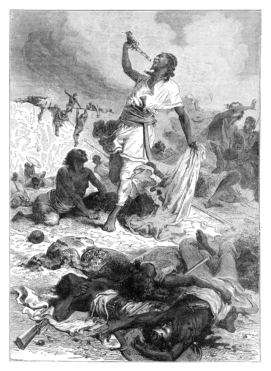 Sebevražda Theodora, Magdala, Etiopie, 1868 konec 19. století od Unbekannt