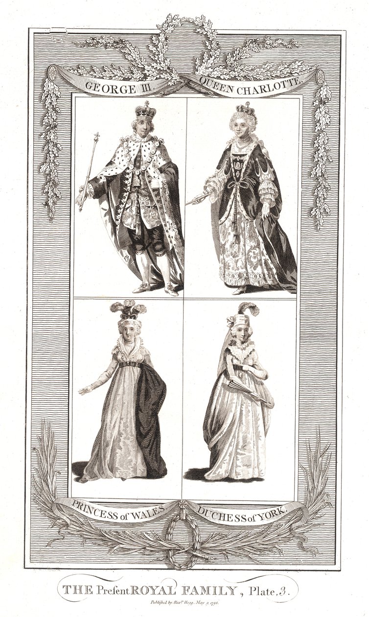 Tehdejší současná královská rodina Publikoval 9. května 1795 Alexander Hogg od Unbekannt