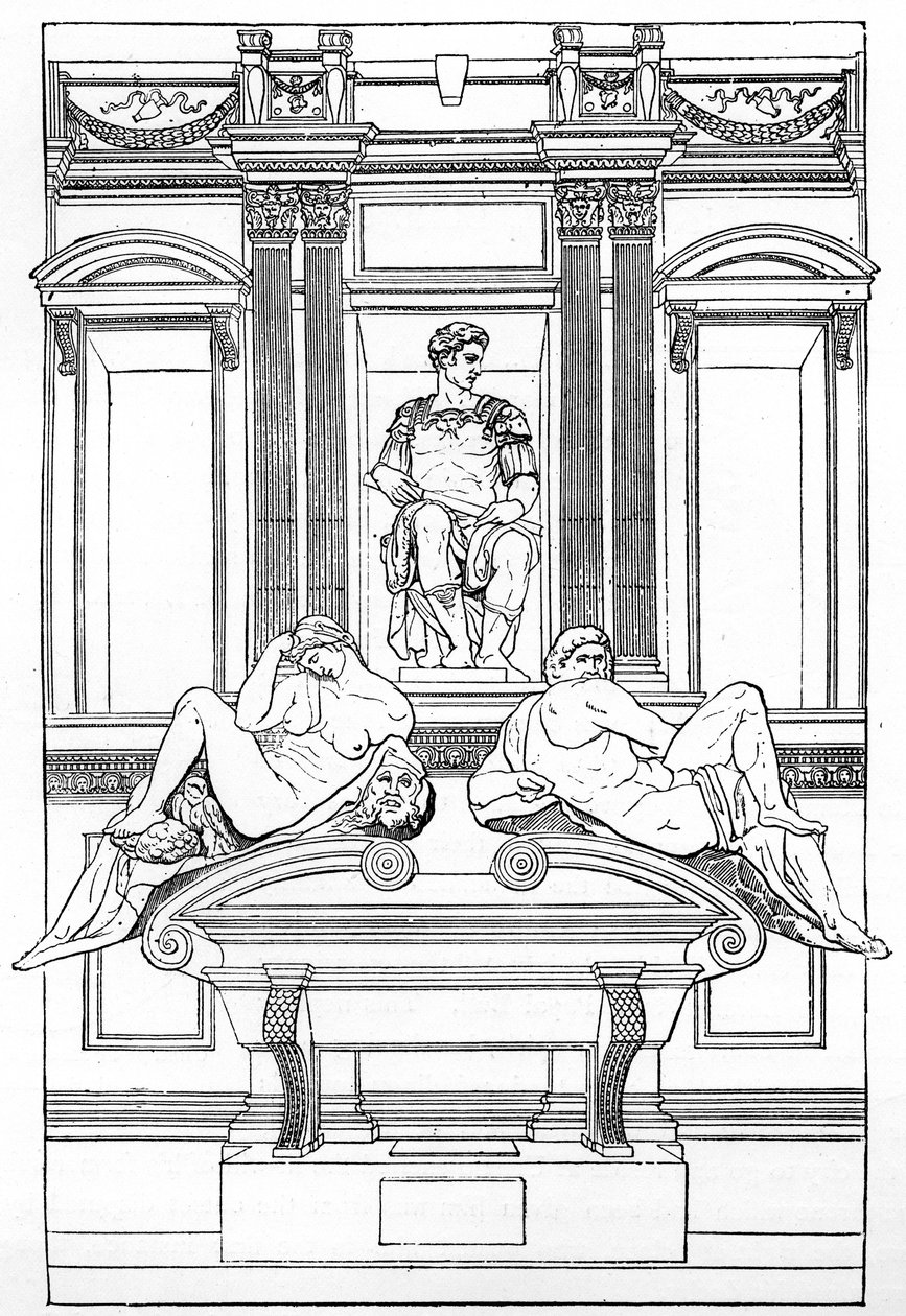 Hrobka Juliana de Medici v nové sakristii baziliky San Lorenzo, Florencie, 1882 od Unbekannt
