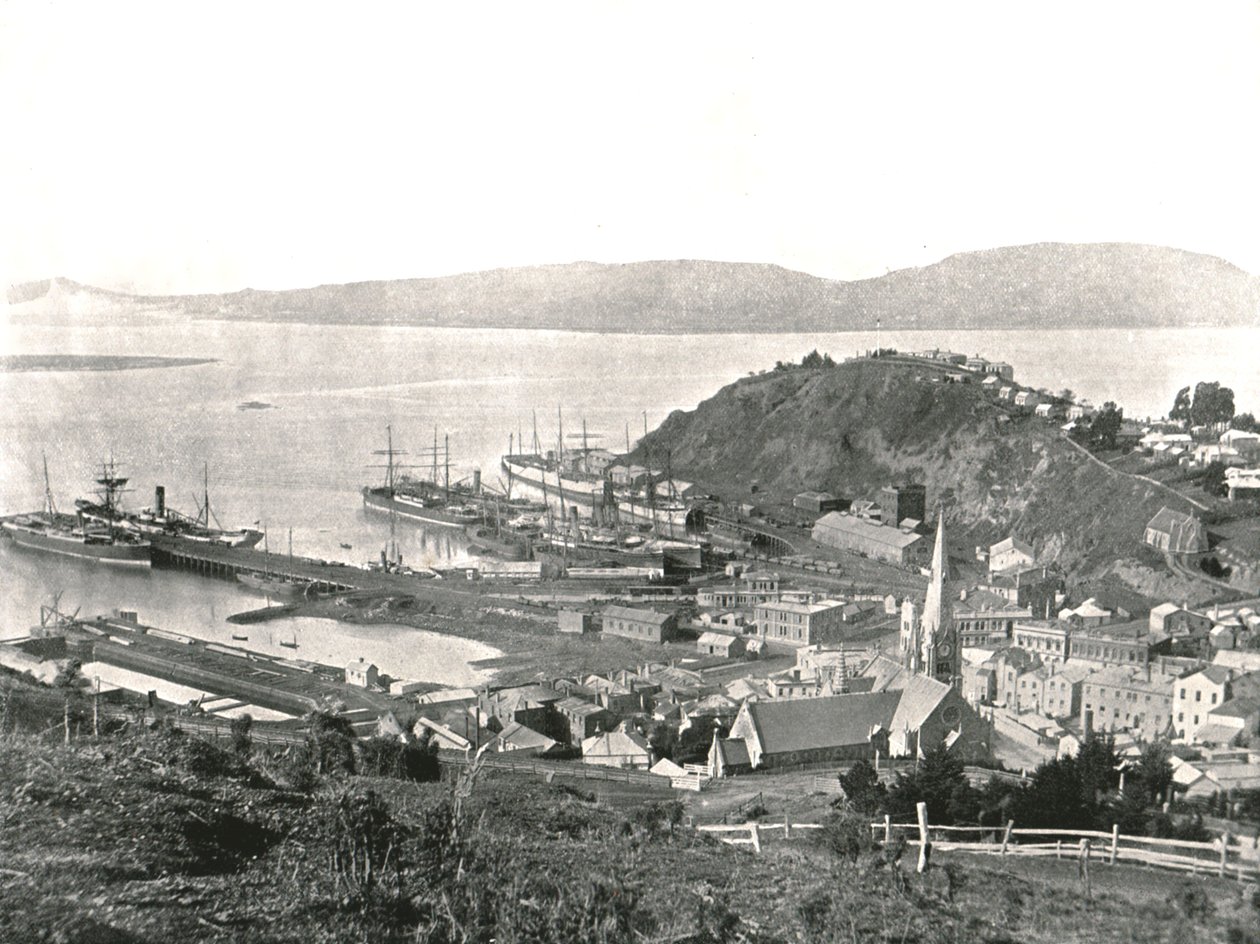 Město a přístav, Port Chalmers, Nový Zéland, 1895. od Unbekannt