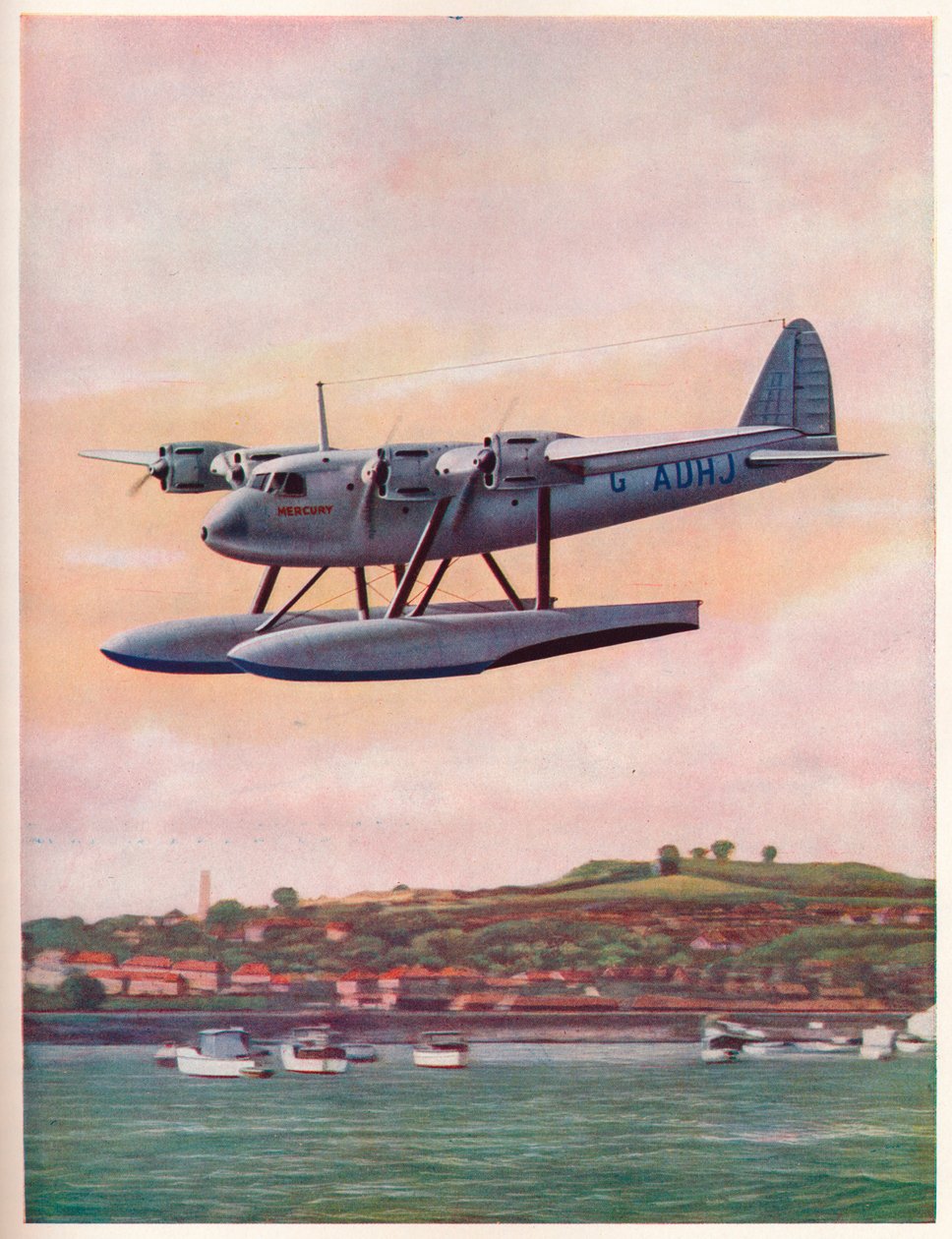 Horní součást letadla Short-Mayo Composite Aircraft Mercury, c1929 c1937 od Unbekannt