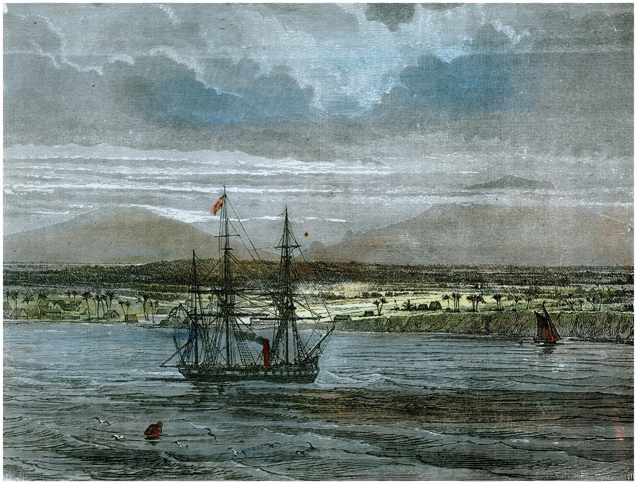 Sopky Mauna Loa a Manua Kea, Havaj, c1880 od Unbekannt