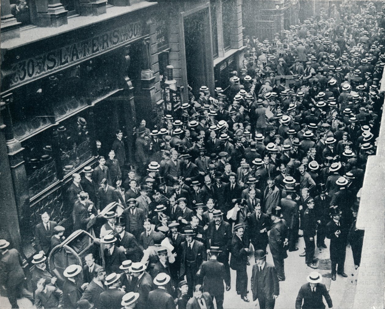 Válečná krize ve městě: Uzavření londýnské burzy, 1914 od Unbekannt