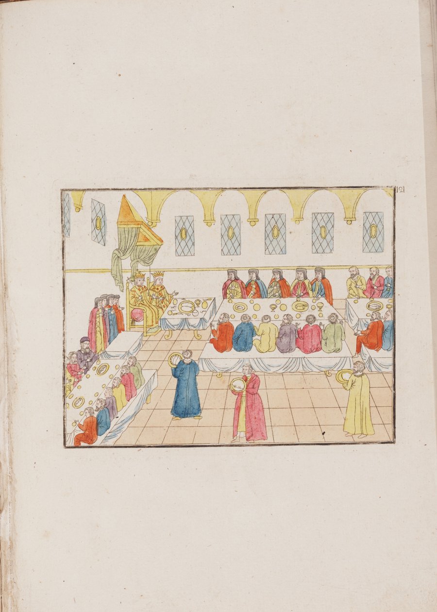 Svatební obřad cara Michaila Fedoroviče a Evdokia Lukyanovna, 1810 od Unbekannt