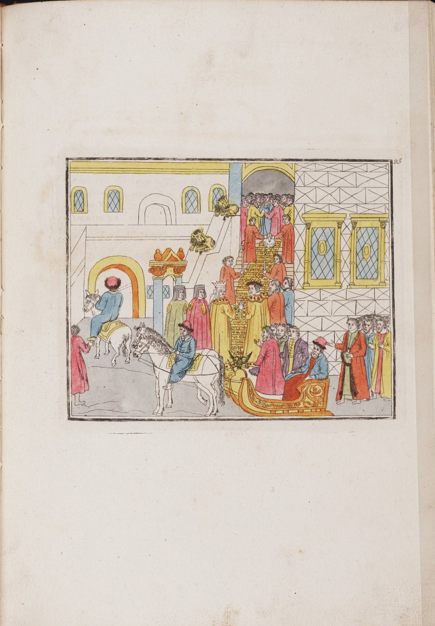 Svatební obřad cara Michaila Fedoroviče a Evdokia Lukyanovna, 1810 od Unbekannt