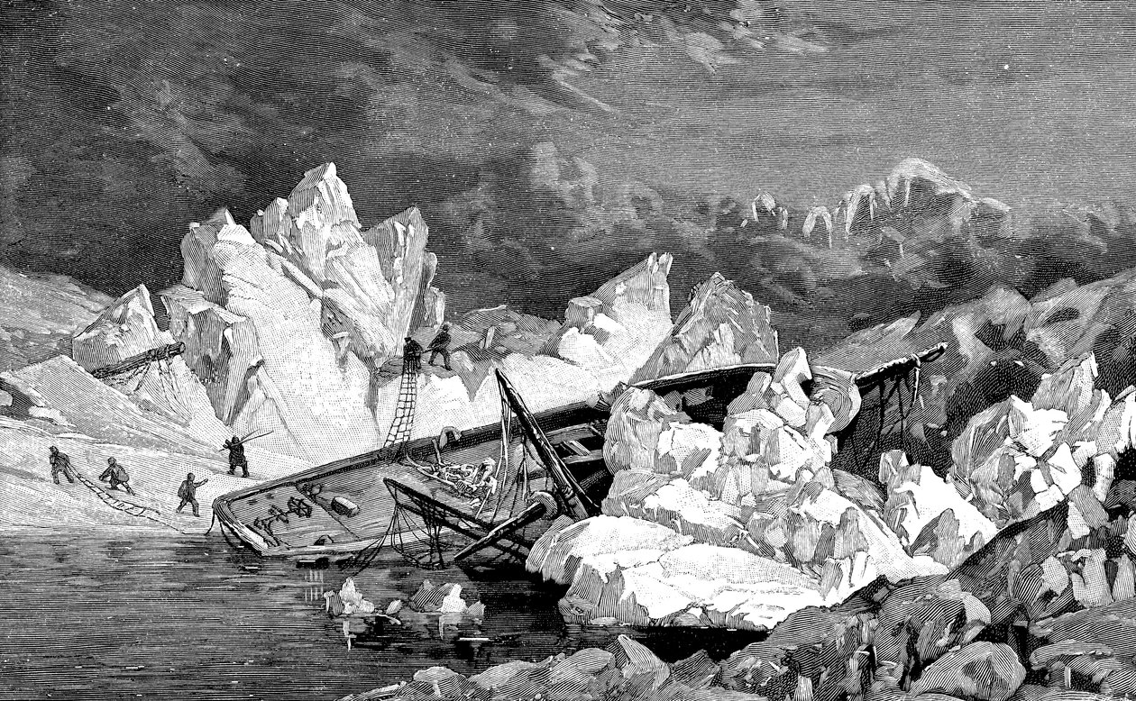 Vrak Hanzy. Druhá německá severní polární expedice, 1870 od Unbekannt