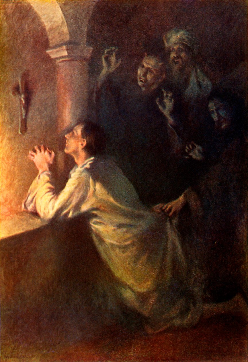 „Mladý muž se vážně snažil v modlitbě“, 1917. od Unbekannt