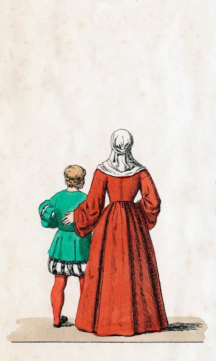 Návrhy divadelních kostýmů pro Shakespearovu hru Jindřich VIII., 19. století od Unbekannt