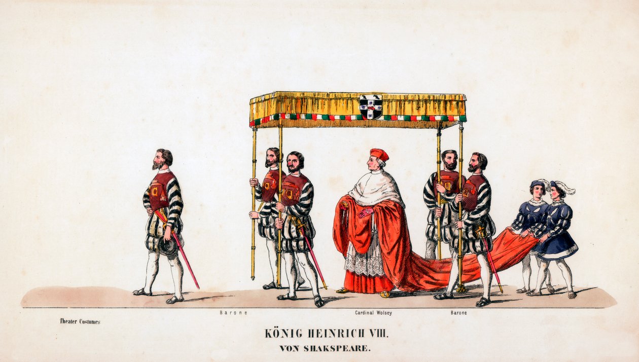 Návrhy divadelních kostýmů pro Shakespearovu hru Jindřich VIII., 19. století od Unbekannt