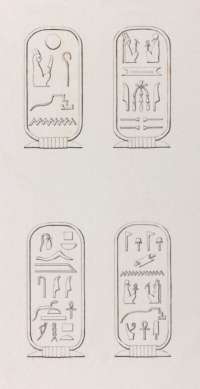 Théby: Hieroglyfy, zblízka od Unbekannt