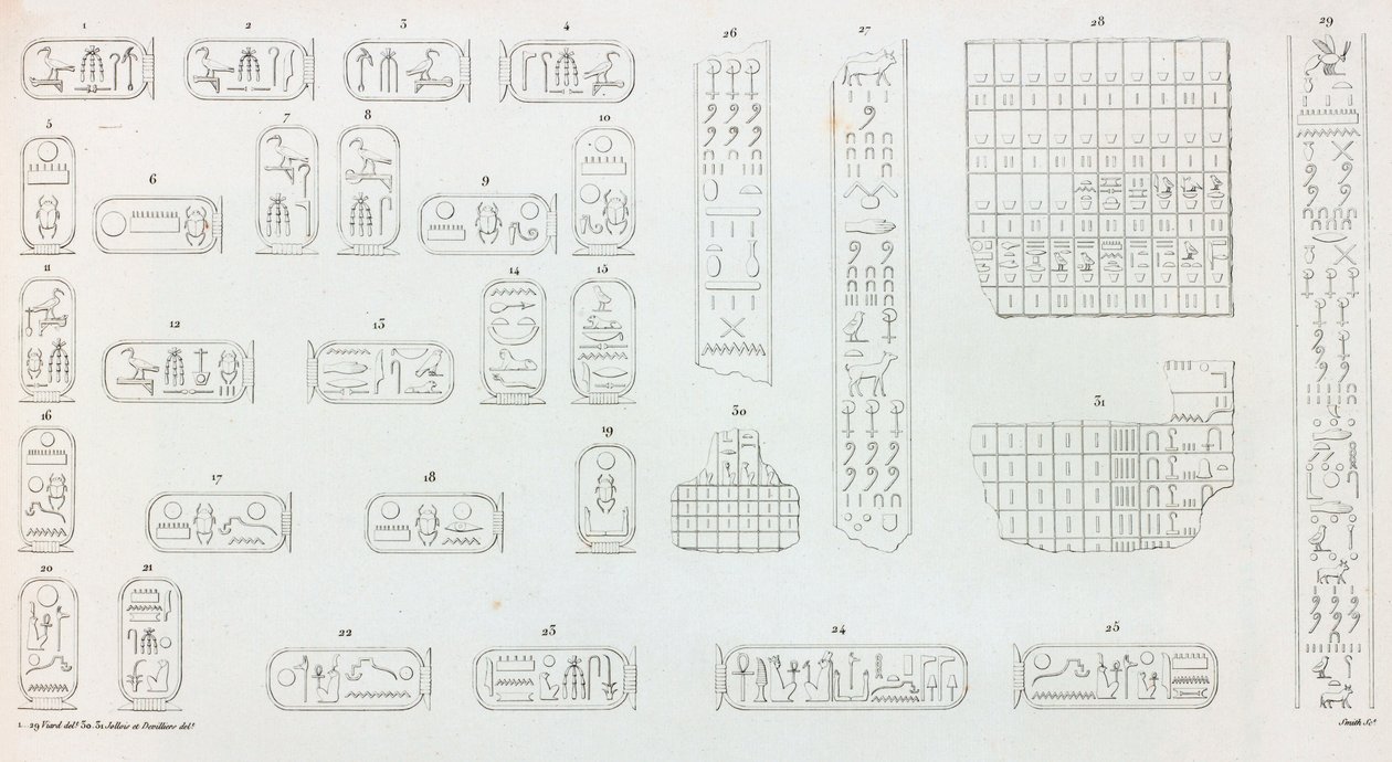 Théby: Karnak, hieroglyfy od Unbekannt