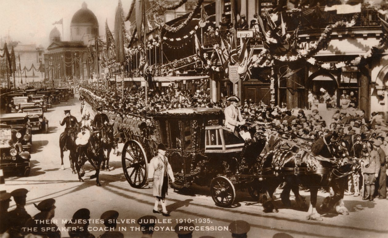 Stříbrné jubileum jejich Veličenstva 1910-1935. The Speakers Coach v Royal Procession od Unbekannt