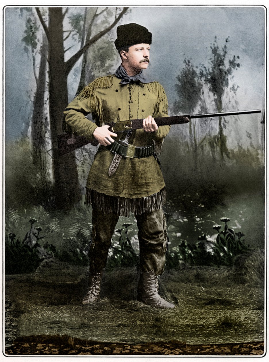 Theodore Roosevelt, americký voják a politik, c1898 od Unbekannt