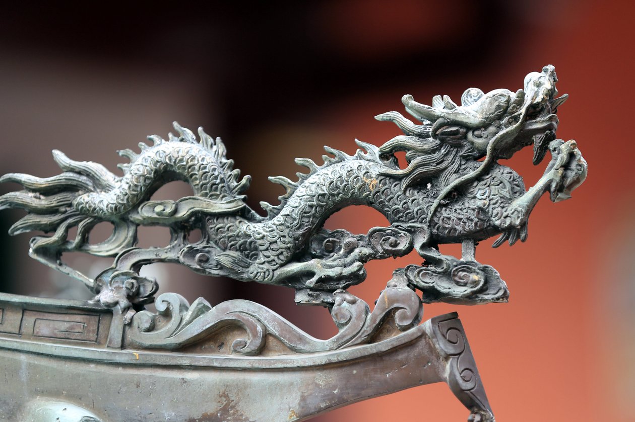 Chrám Thian Hock Keng. Drak. Singapur od Unbekannt