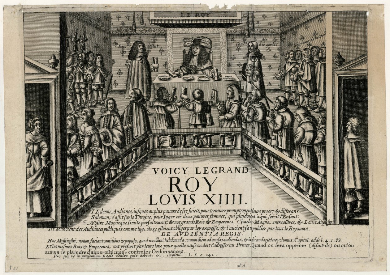 Toto je dobrý král Ludvík XIV. Král dává veřejnou audienci, 1668. od Unbekannt