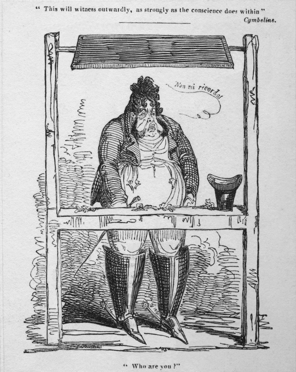 To bude svědčit navenek, stejně silně jako svědomí uvnitř, Cymbeline, c1820. od Unbekannt