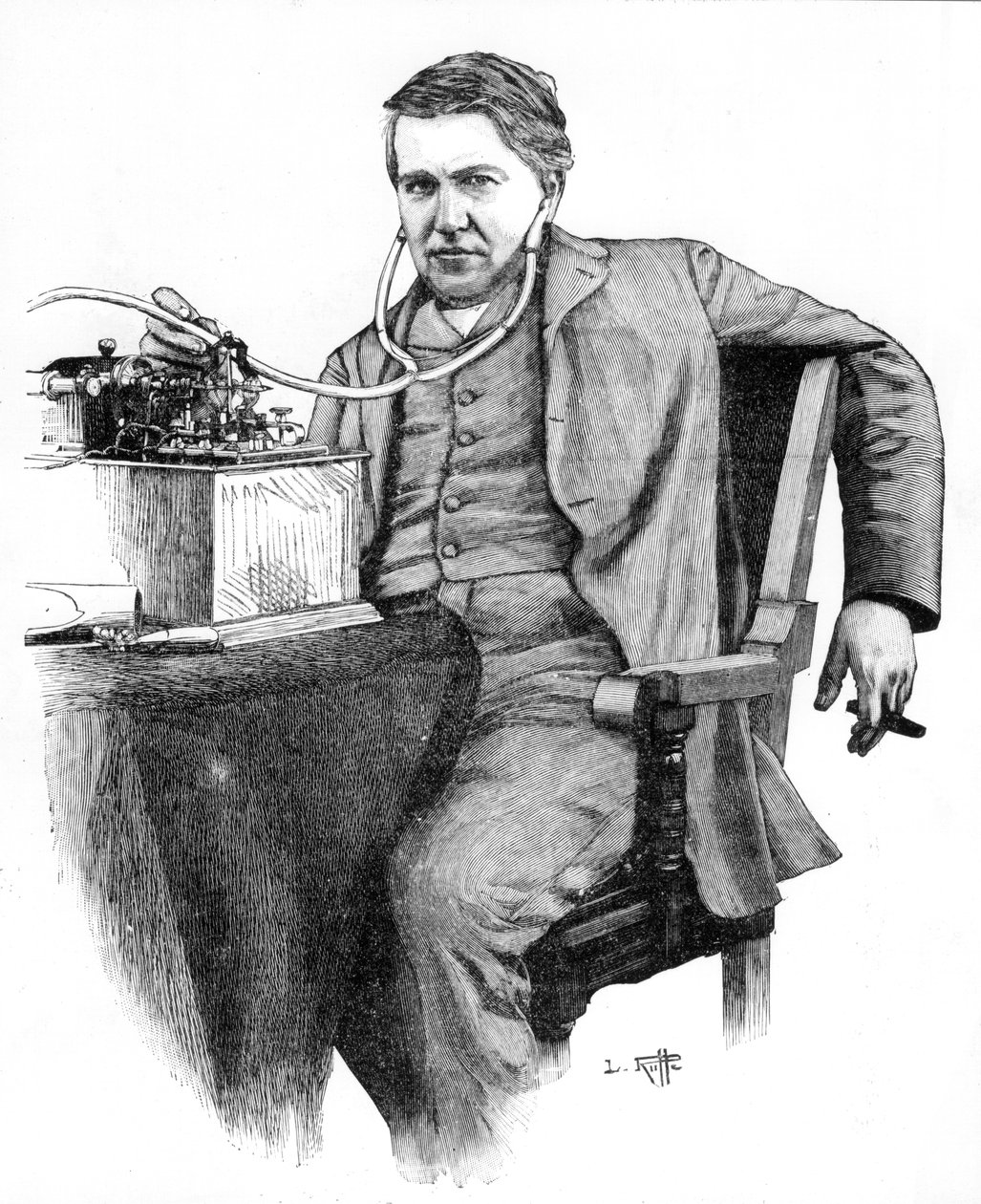 Thomas Alva Edison, americký vynálezce, c1906 od Unbekannt
