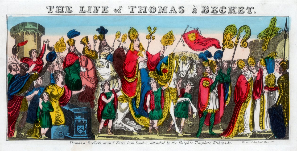 Thomas à Beckets grand Vstup do Londýna.... 12. století, 19. století od Unbekannt