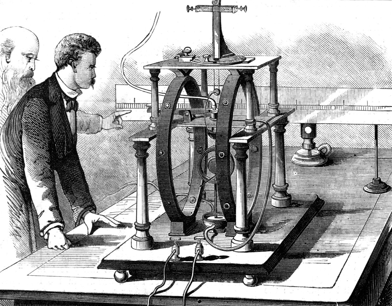 Thomas Edisons vylepšená forma elektrického dynamometru JW Trowbridges, 1879 od Unbekannt