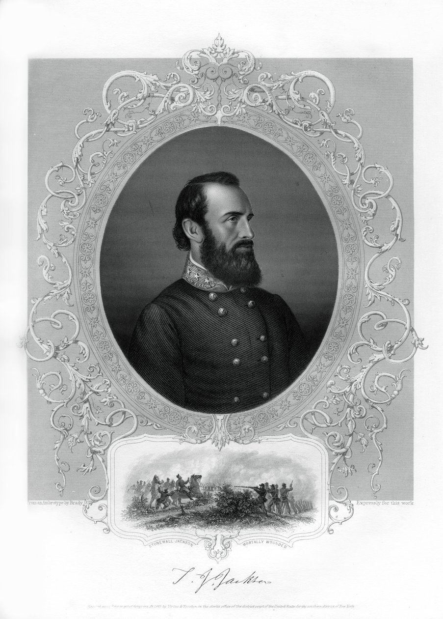 Thomas Jonathan Stonewall Jackson, generál Konfederace během americké občanské války, 1862-1867 od Unbekannt