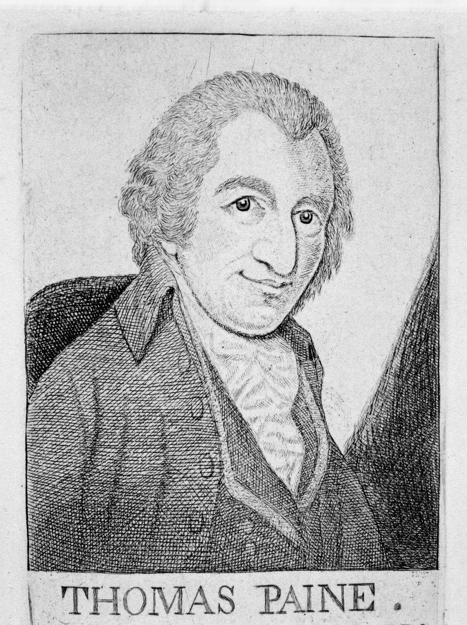 Thomas Paine, americký revolucionář, spisovatel a filozof anglického původu, c1790 od Unbekannt