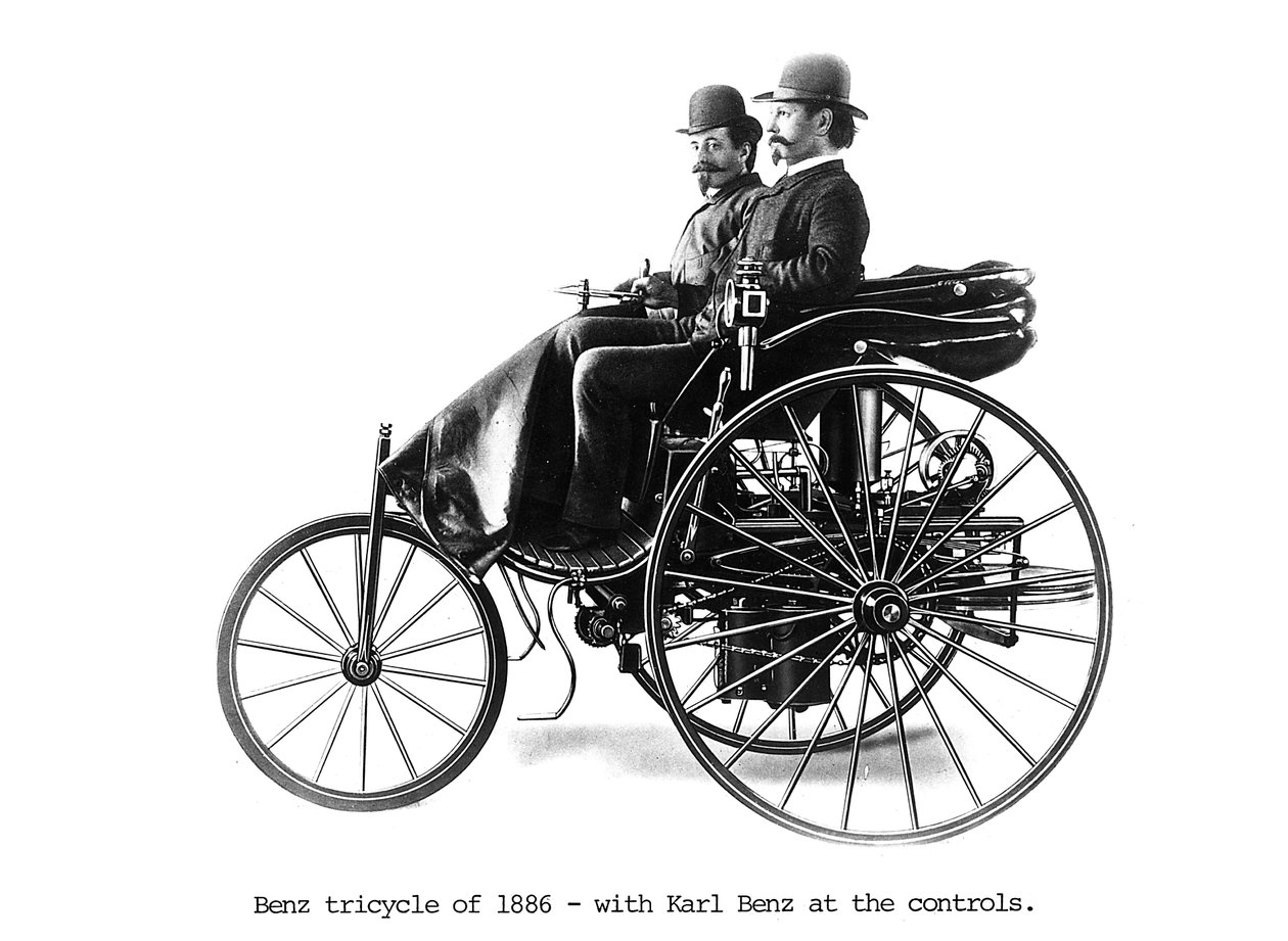 Tříkolový motorový vůz Benz, 1886 od Unbekannt
