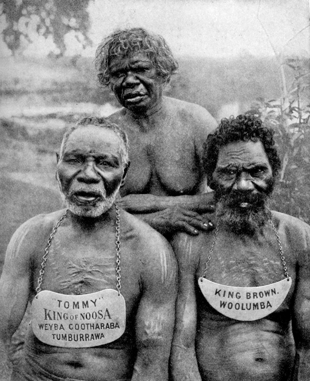 Tři domorodci z pobřežních kmenů nad Brisbane, Austrálie, 1922 od Unbekannt