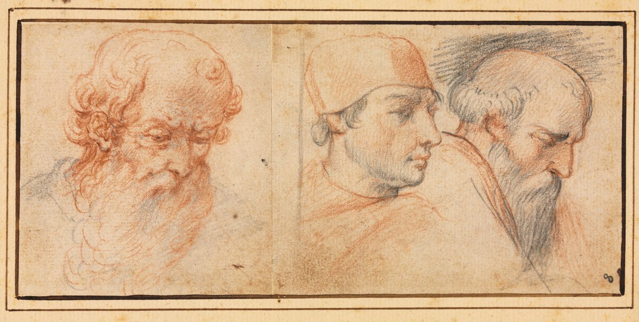 Three Head Studies, 1600s. od Unbekannt