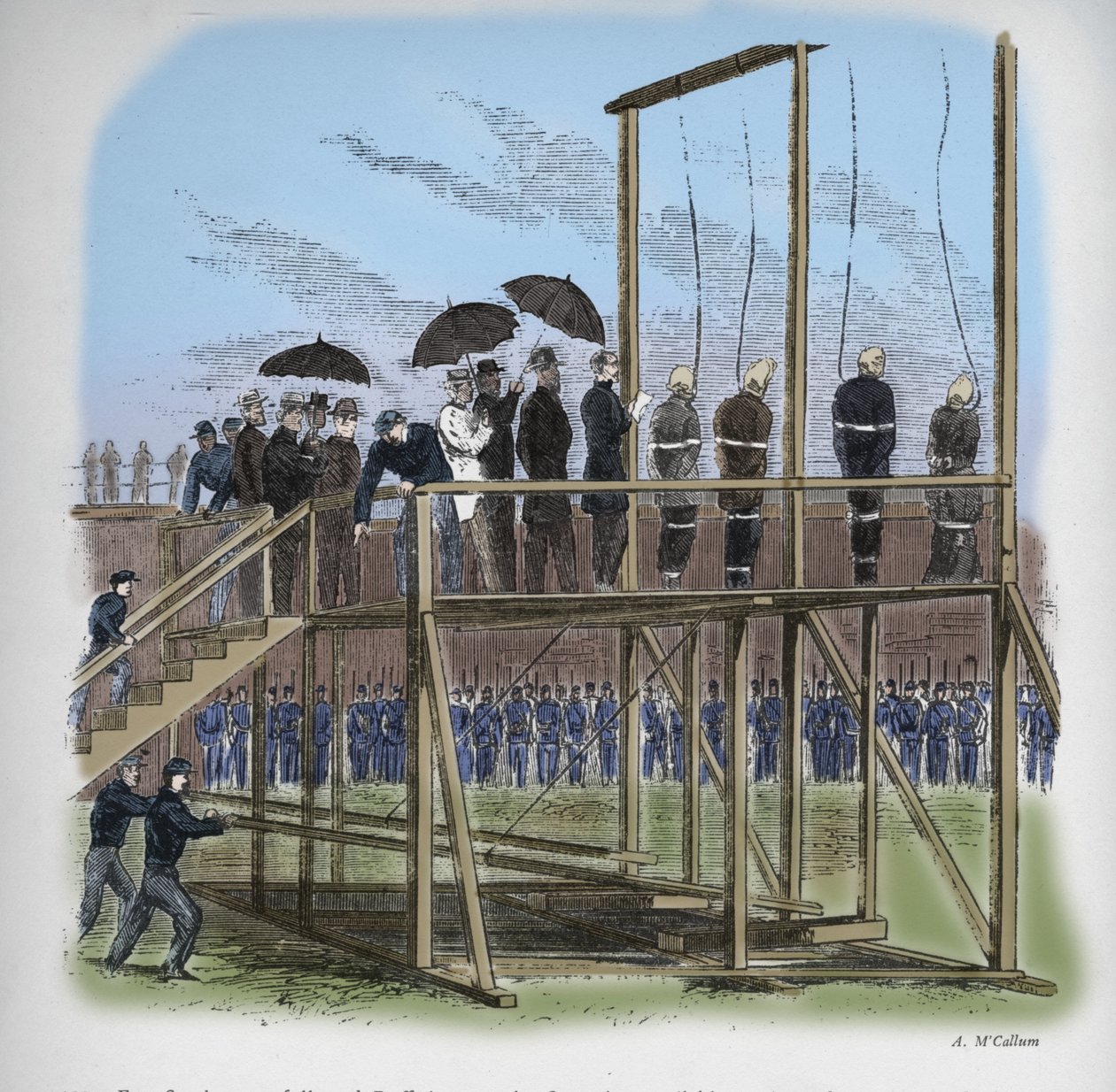 Tři muži a jedna žena oběšeni za atentát na Lincolna, c1865, 1938 od Unbekannt