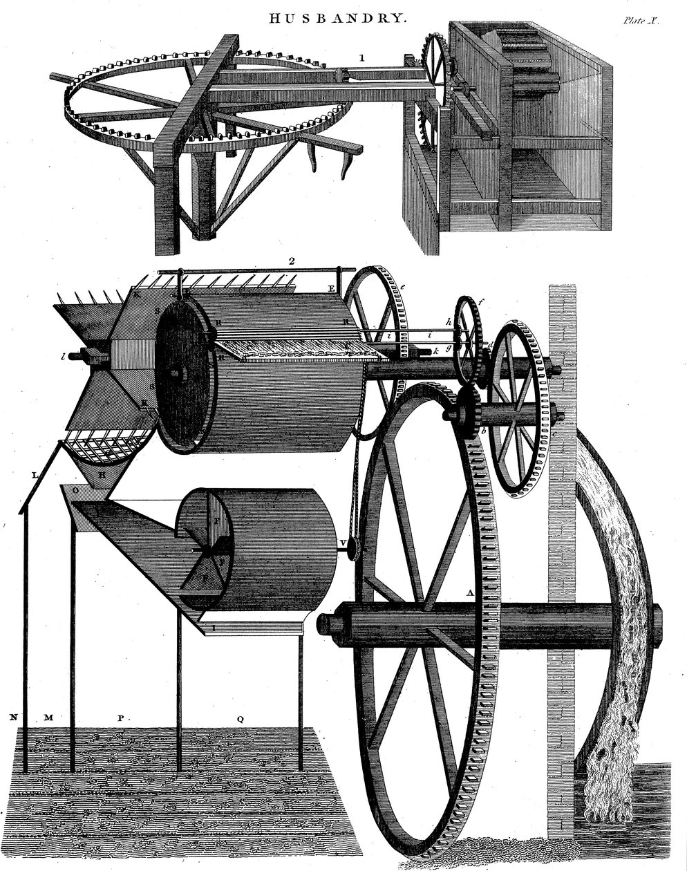 Mlátička Andrew Meikle, skotský vynálezce a mlynář, 1811 od Unbekannt