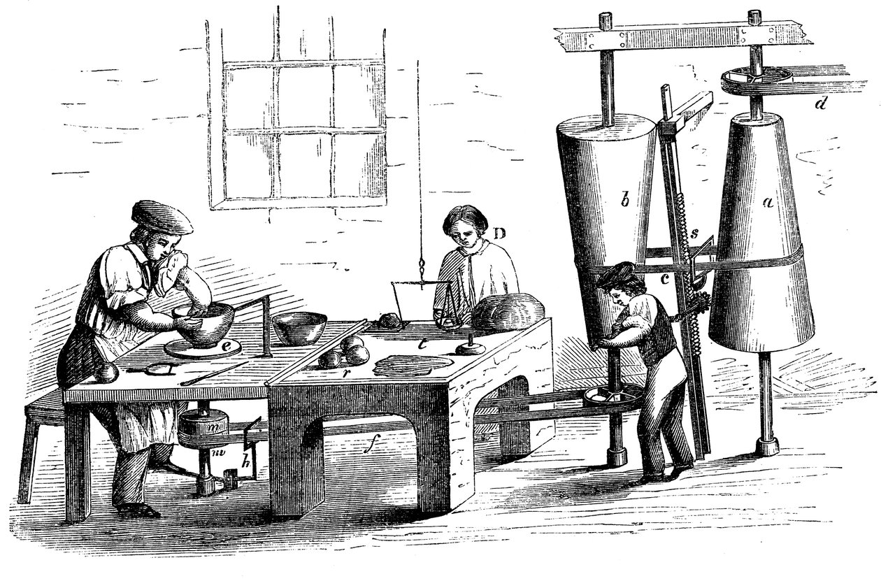 Házení hliněné nádoby, c1860 od Unbekannt