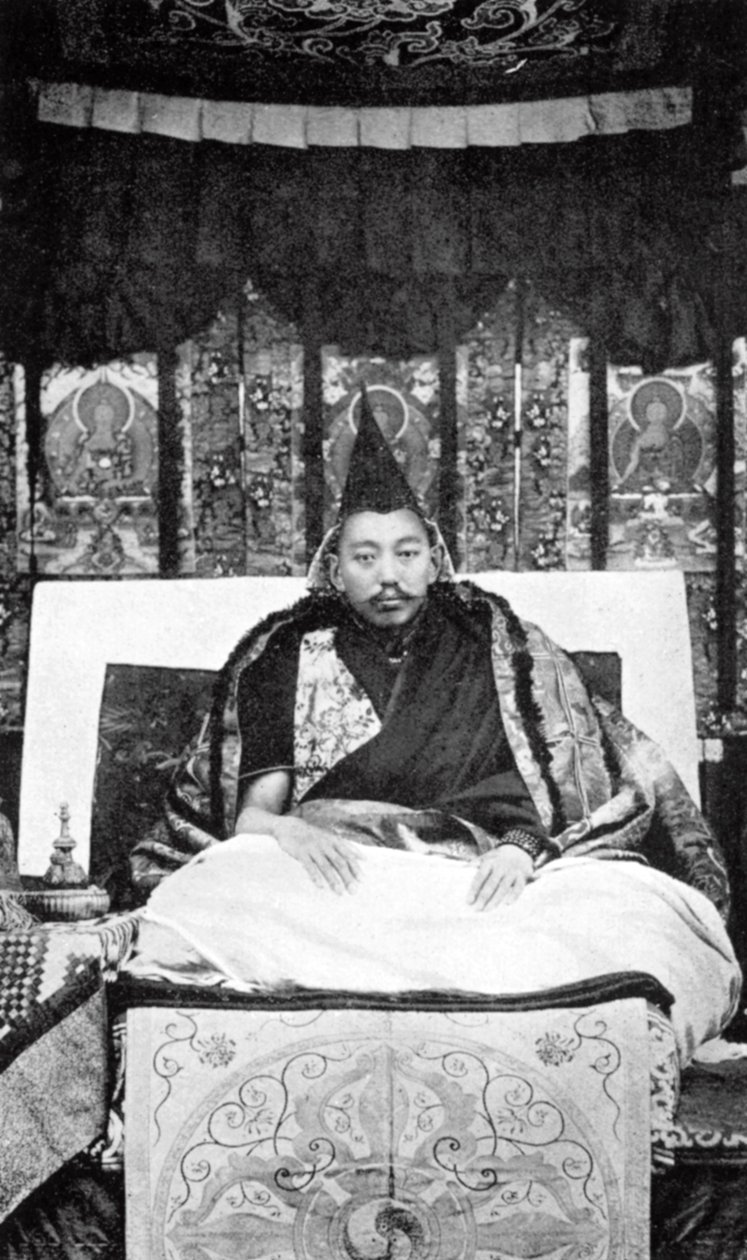 Thubten Gyatso 1876-1933, 13. dalajlama Tibetu, c1910 od Unbekannt