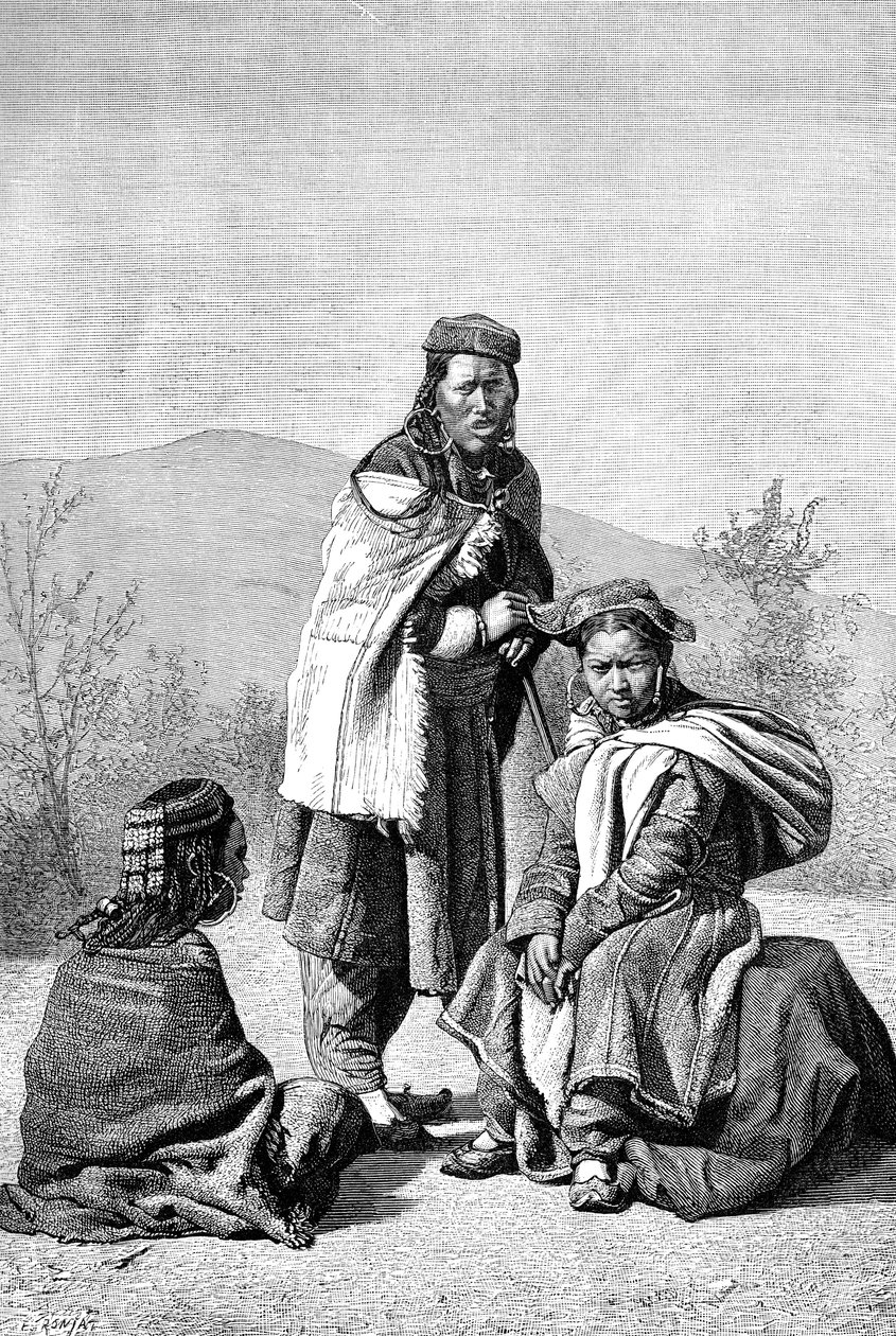 Tibetské ženy z Ladaku, 1895 od Unbekannt