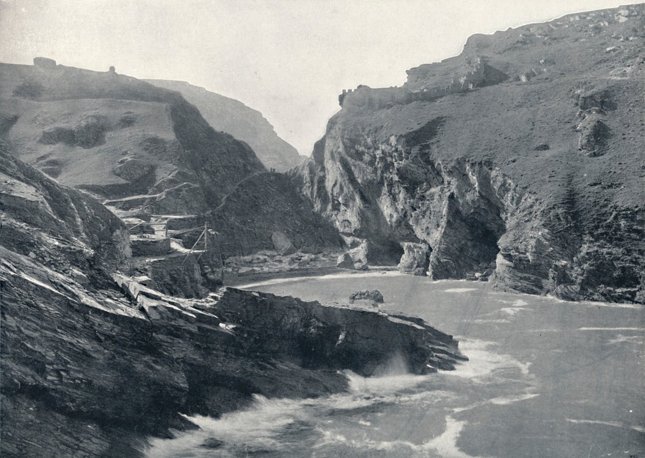 Tintagel - Zobrazení hradu krále Artuše, 1895 od Unbekannt
