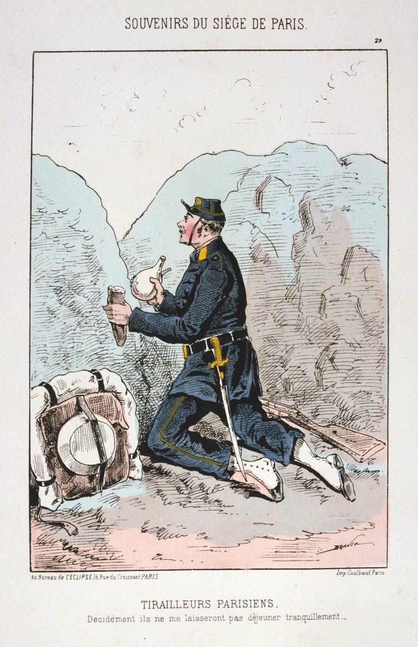 Parisian Tirailleurs, obléhání Paříže, 1870-1871 od Unbekannt