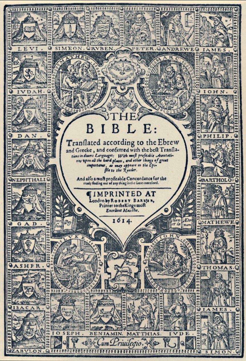 Titulní strana Ženevské bible, 1614, 1947 od Unbekannt