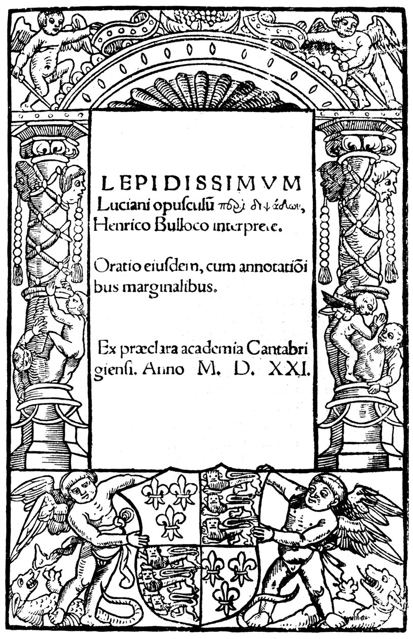 Titulní list Luciana, 1521, 1893 od Unbekannt