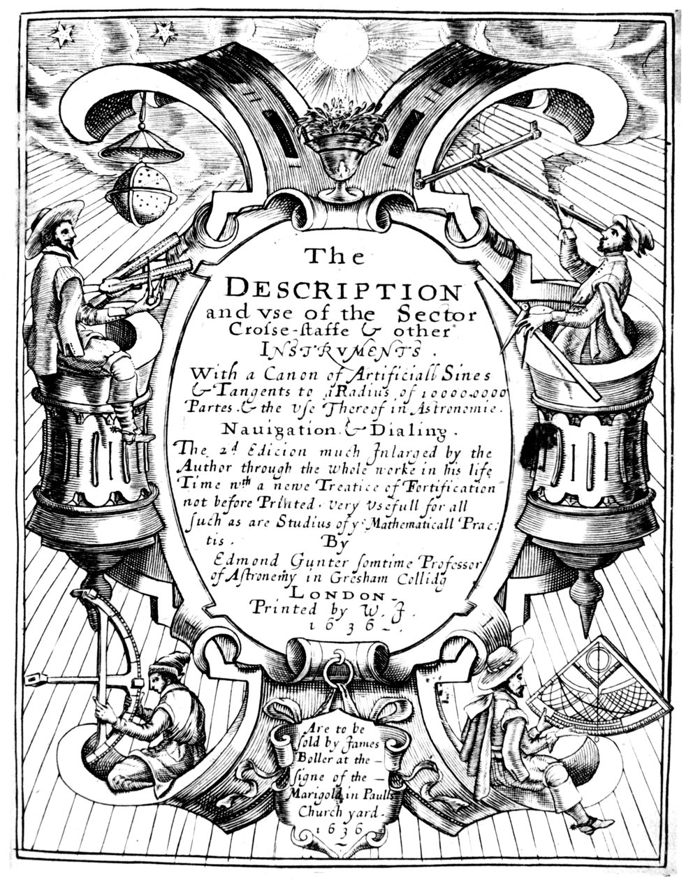 Titulní strana knihy The Description and Use of the Sector od Edmunda Guntera, 1636 od Unbekannt