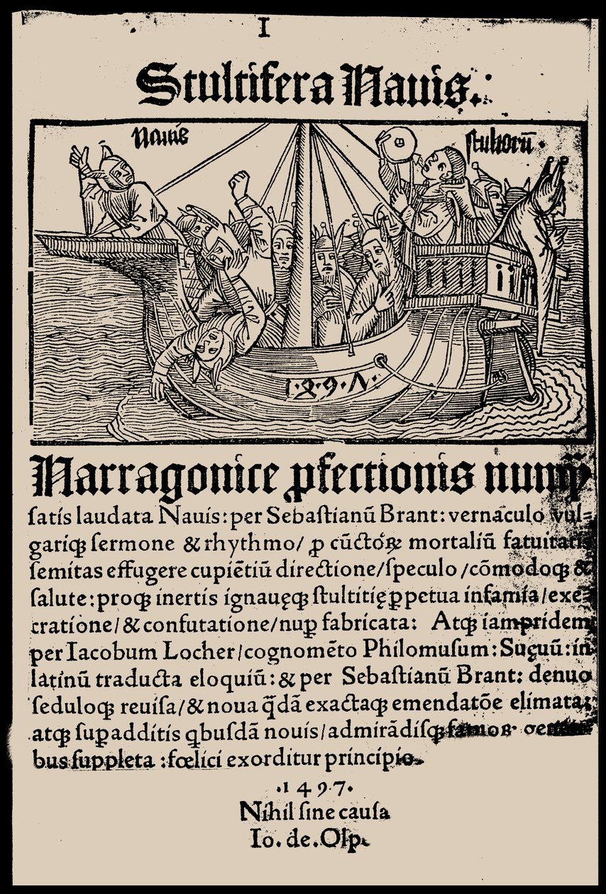 Titulní strana knihy Ship of Fools od Sebastiana Branta, 1497. od Unbekannt