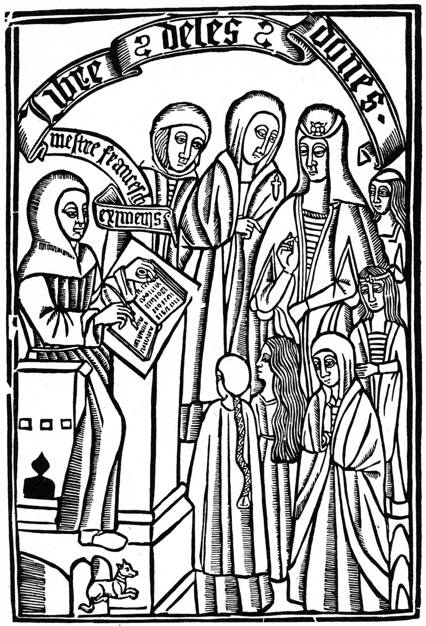 Titulní strana Libre de les Dones kardinála Ximenese, Barcelona, 1495, 1964. od Unbekannt