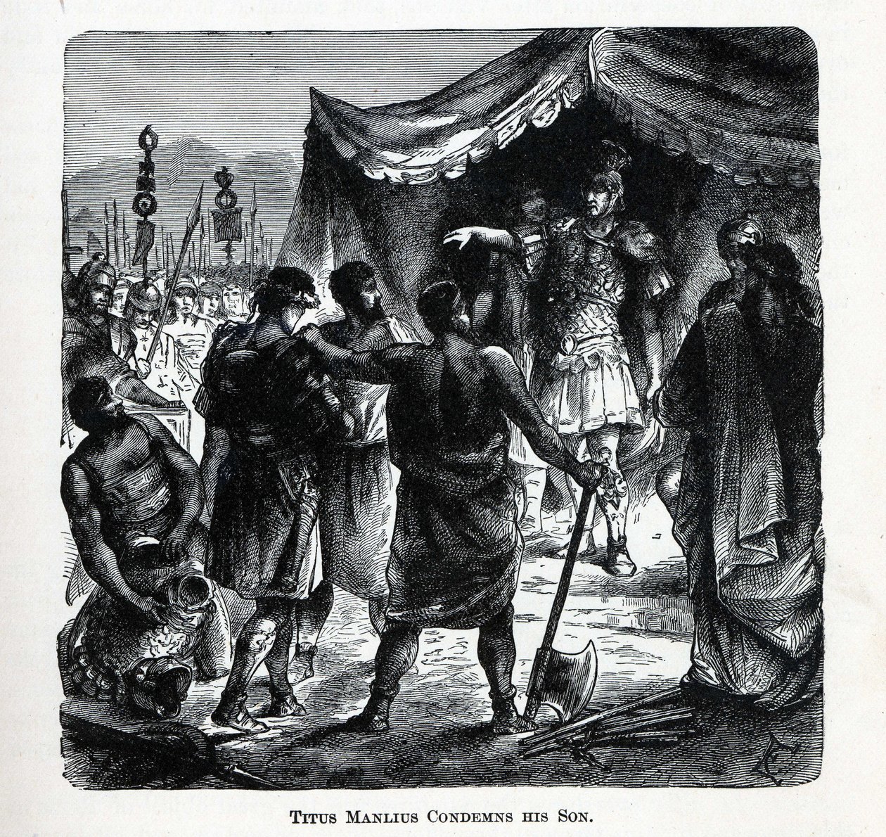 Titus Manlius odsuzuje svého syna, 1882 od Unbekannt