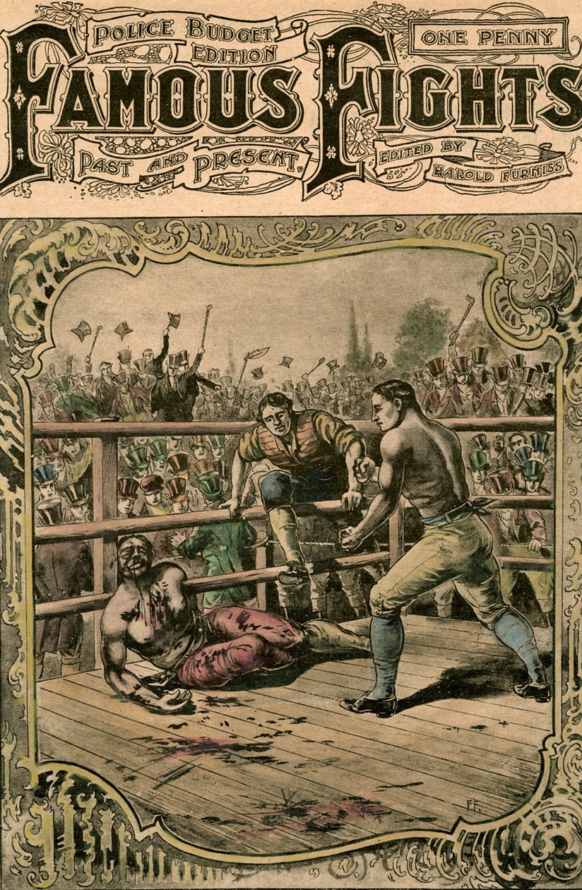 Druhý boj Toma Springse s Jackem Langanem, 1824, konec 19. nebo začátek 20. století od Unbekannt