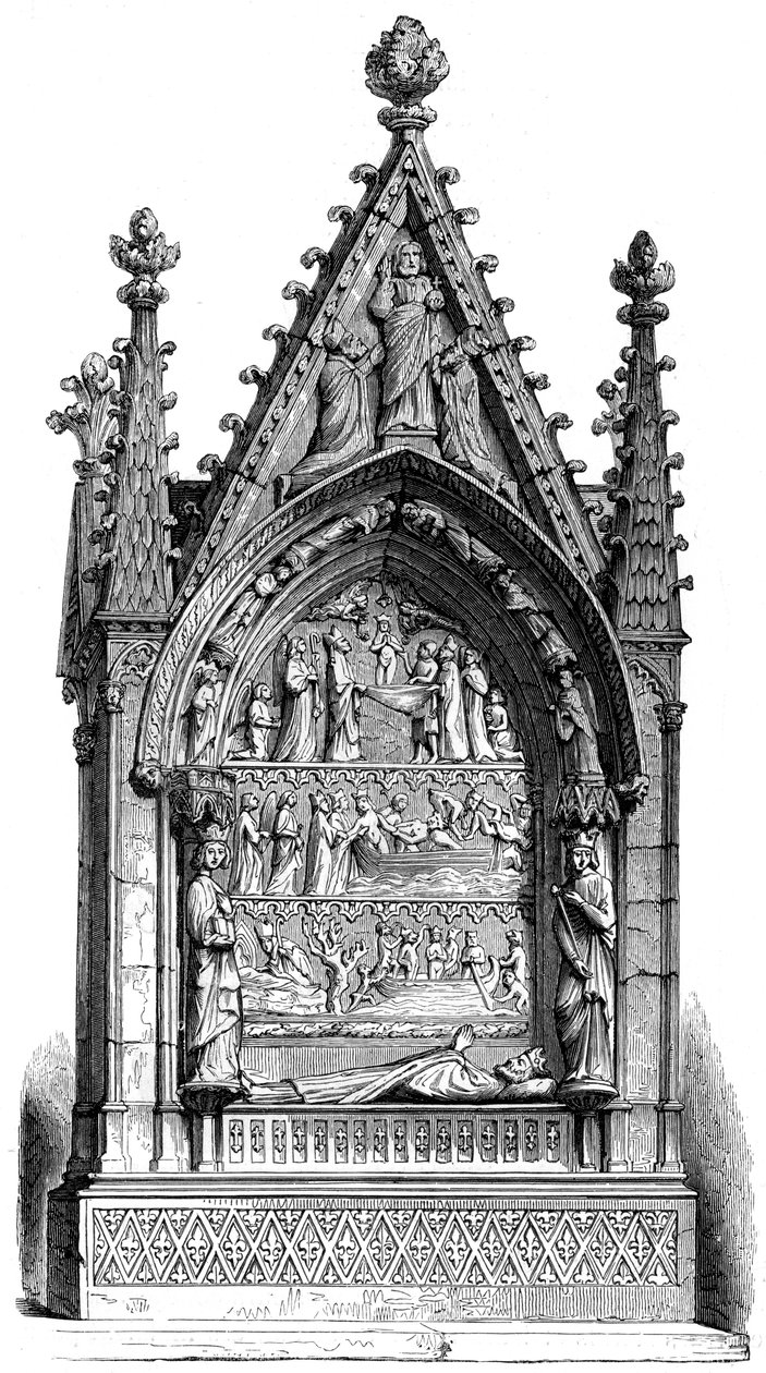 Hrob Dagoberta I. 603-689, merovejského krále, Basilisque Saint-Denis, 1849 od Unbekannt